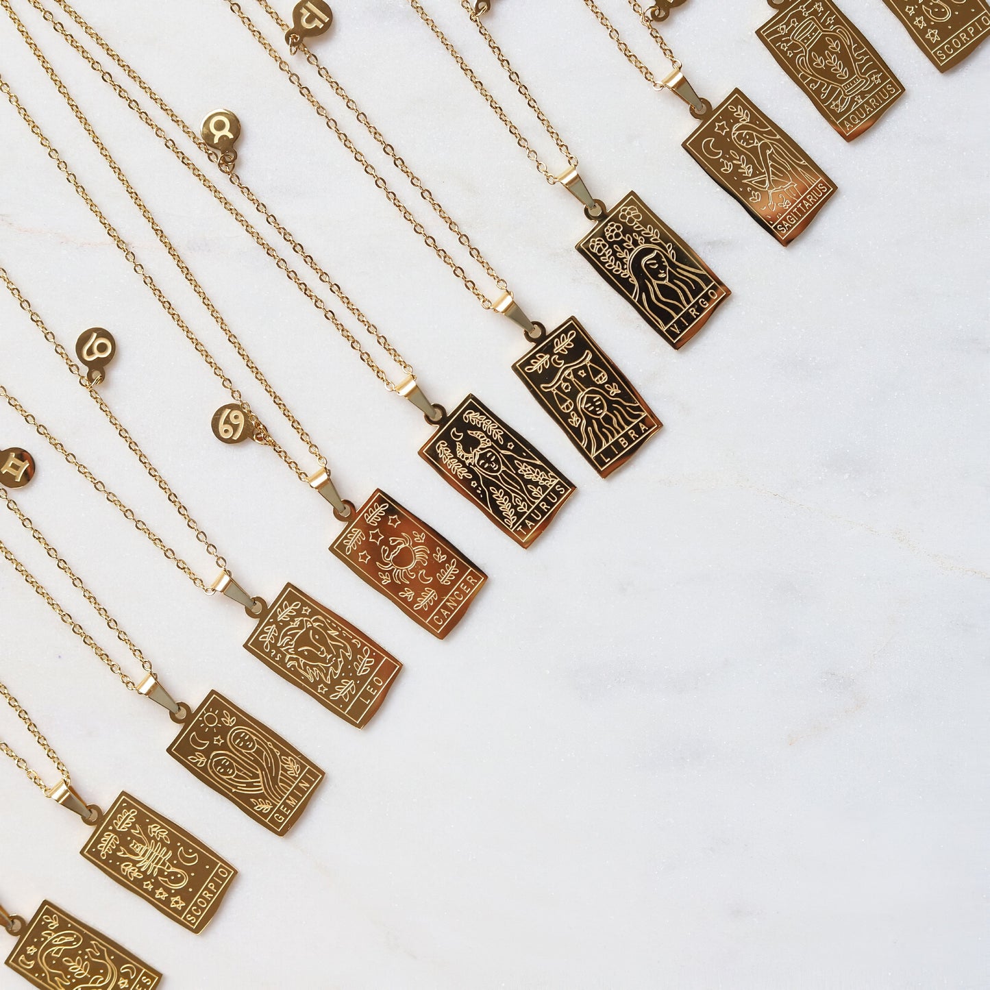 Engraved Zodiac Necklace