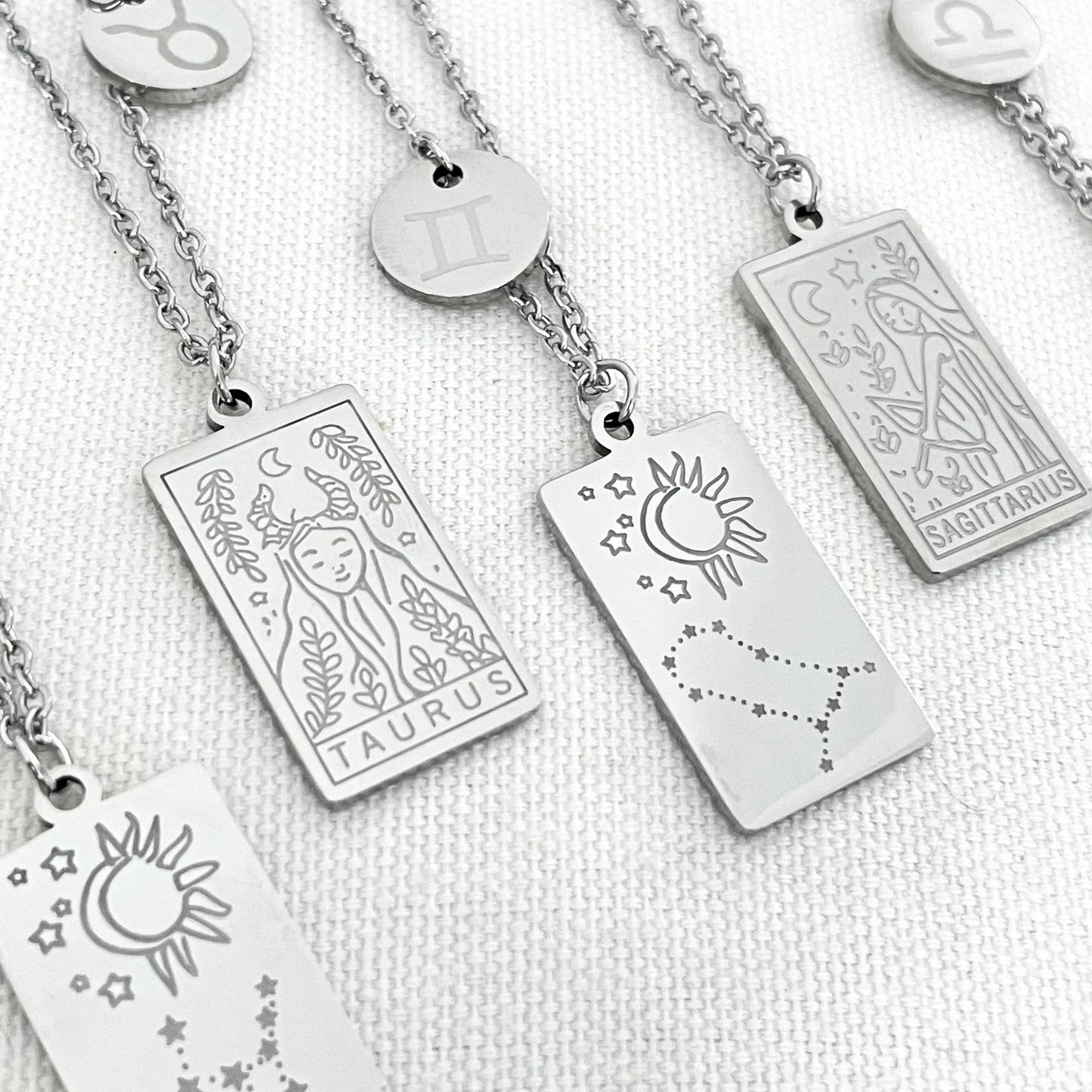 Engraved Zodiac Necklace