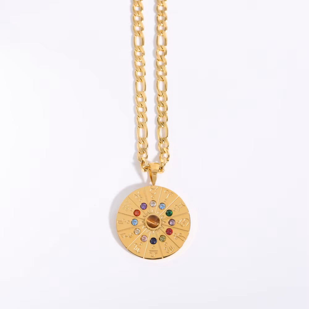 Zodiac Wheel Necklace