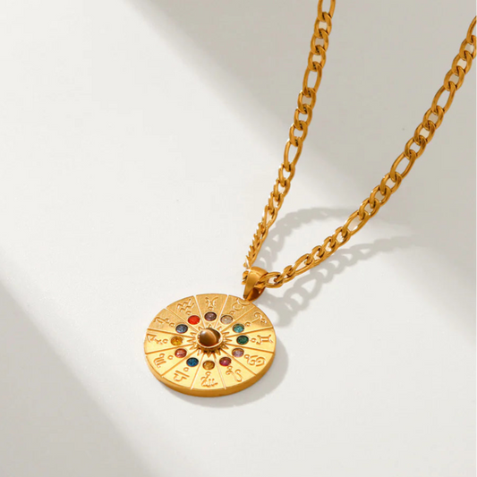 Zodiac Wheel Necklace