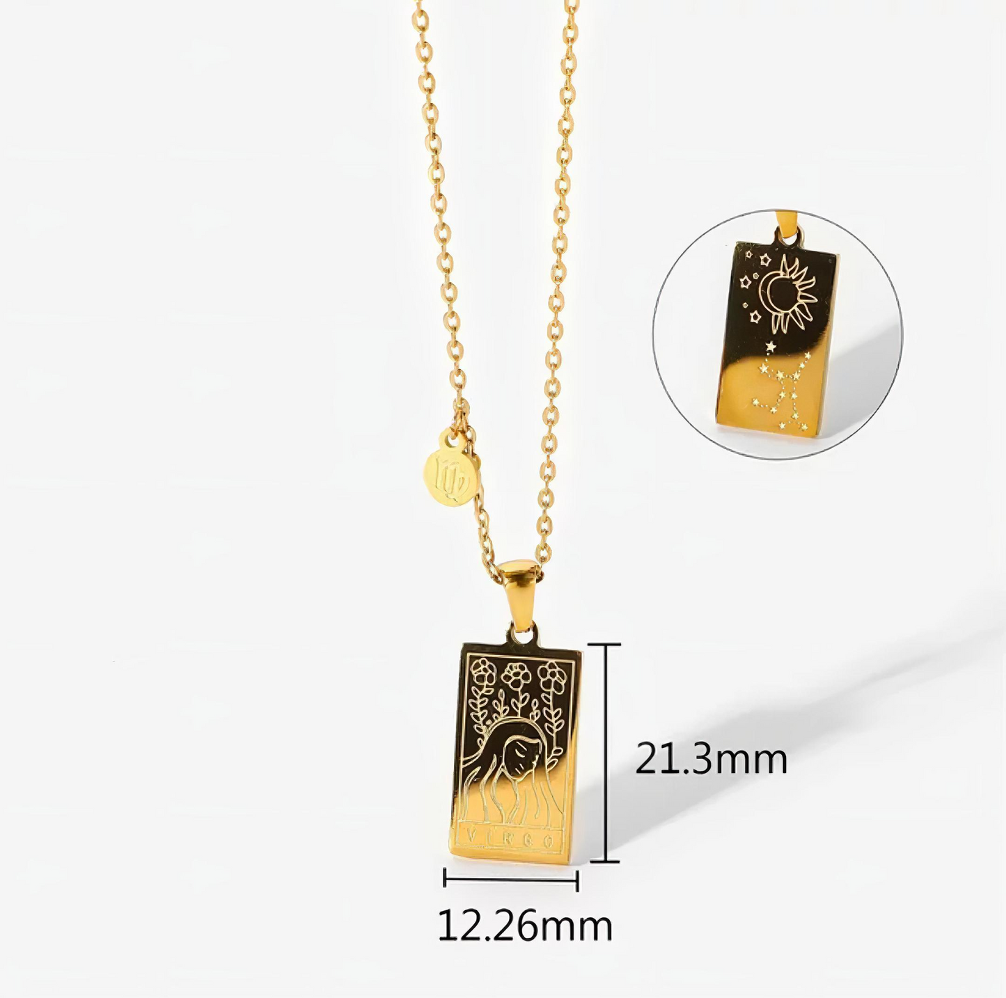 Engraved Zodiac Necklace