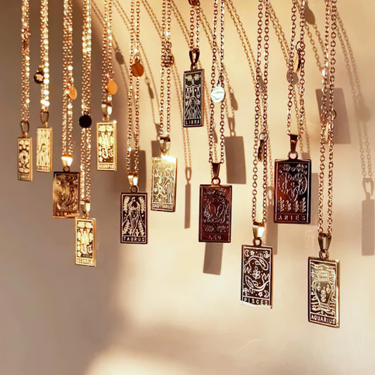 Engraved Zodiac Necklace