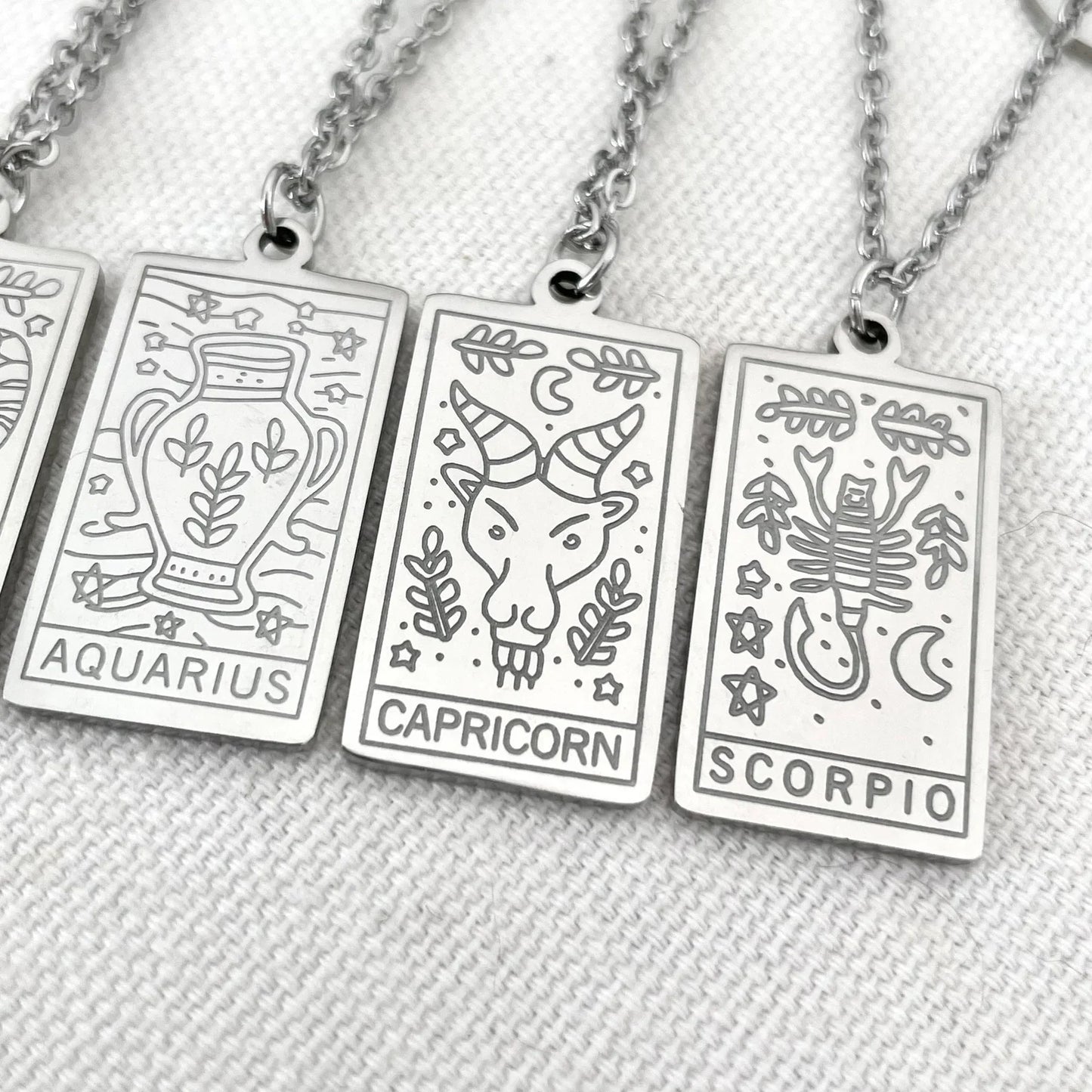 Engraved Zodiac Necklace
