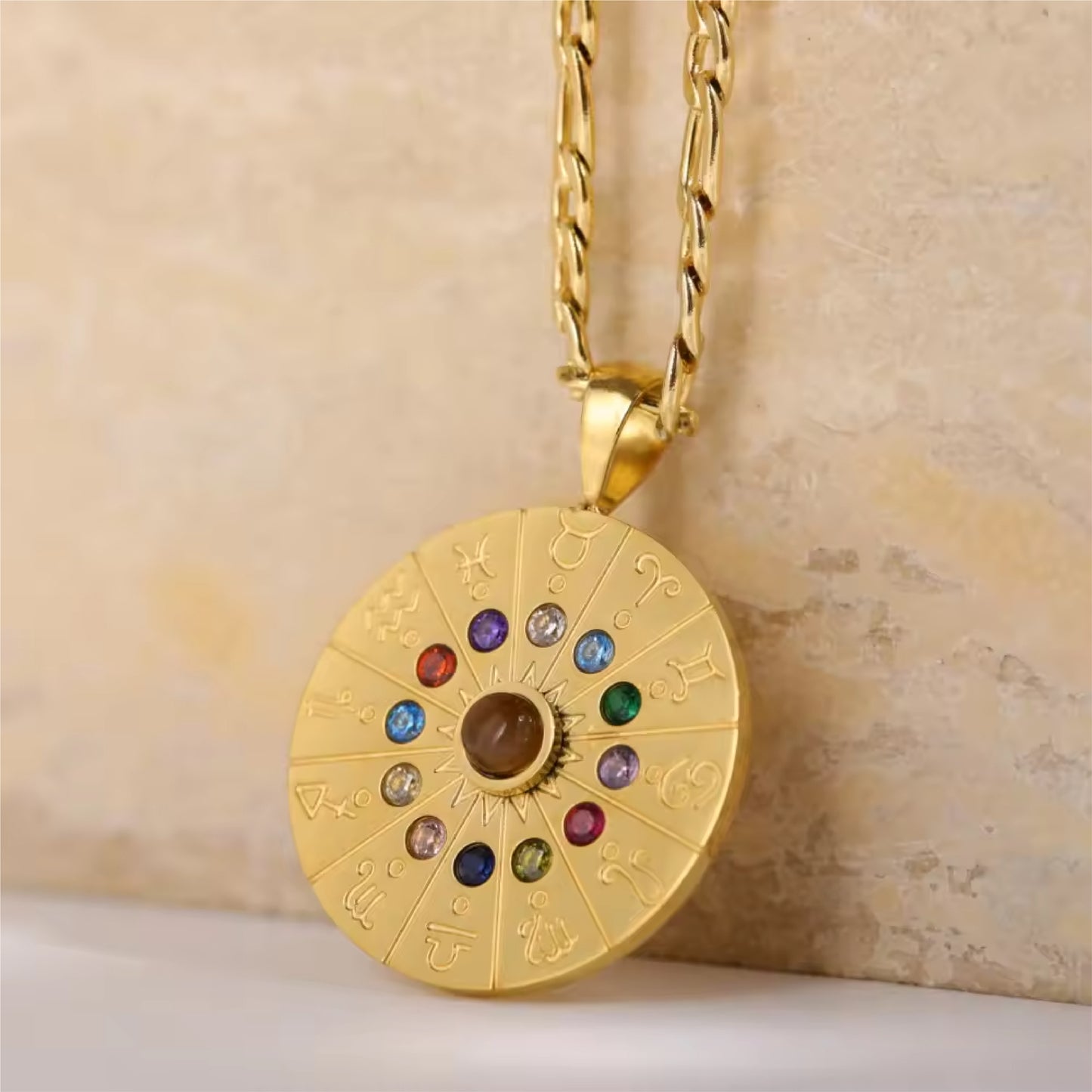 Zodiac Wheel Necklace