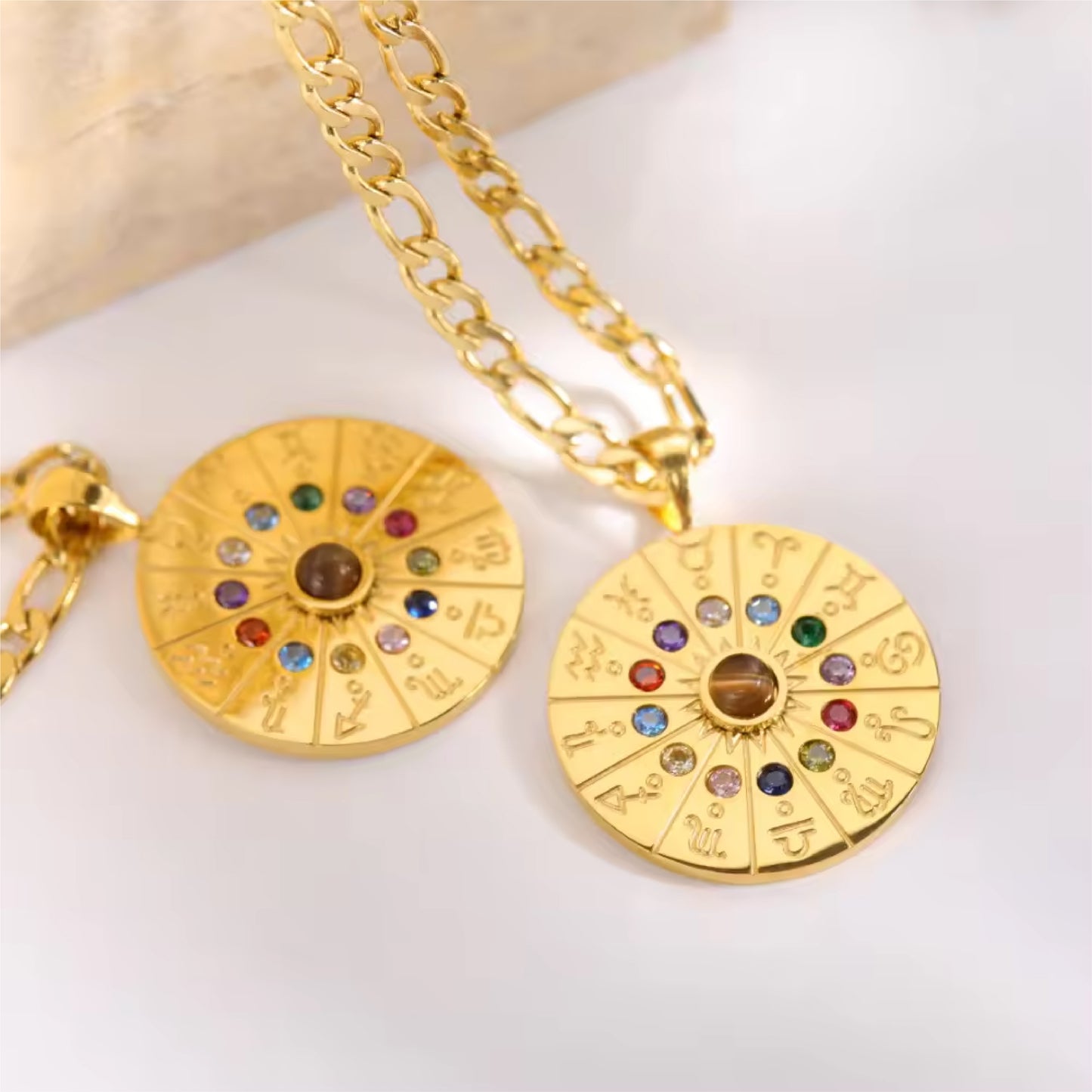 Zodiac Wheel Necklace